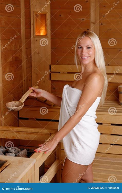 Beautiful Girl Enjoying In The Sauna Stock Image Image Of Adult Wood