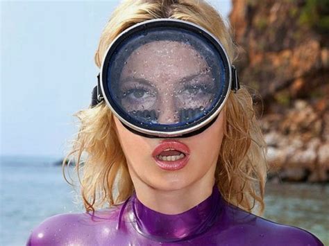 Dive Mask Snorkel Mask Latex Girls Scuba Diver Latex Fashion Girls