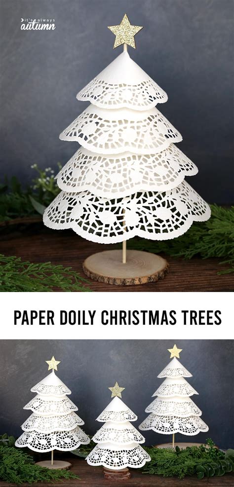 Make Paper Doily Christmas Trees Wdollar Store Supplies Lace
