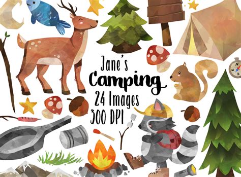 Browse this featured selection from the web for use in websites, blogs, social media and your other products. Watercolor Camping Clipart By Digitalartsi | TheHungryJPEG.com