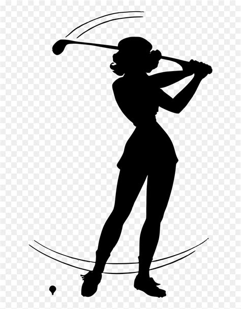 Golf Silhouette Woman Svg Hd Png Download Vhv