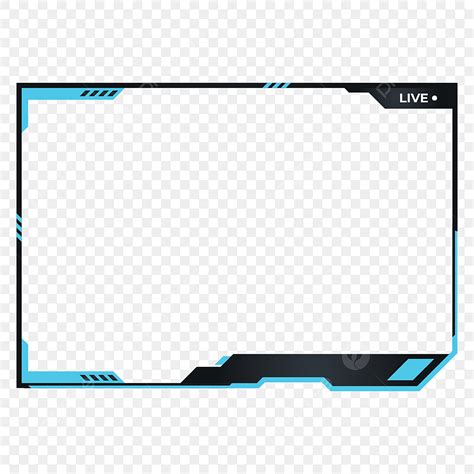 Stream Overlay Facecam Png Image Neon Blue Facecam Or Webcam Overlay