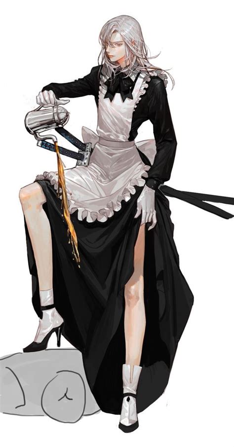Character Illustration Anime Maid Outfit