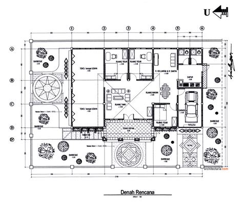 Gambar Desain Rumah Ruang Usaha Ruko Rukan 1 Lantai Pt Gambar Di Rebanas Rebanas