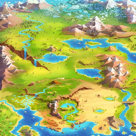 Artstation Game World Map