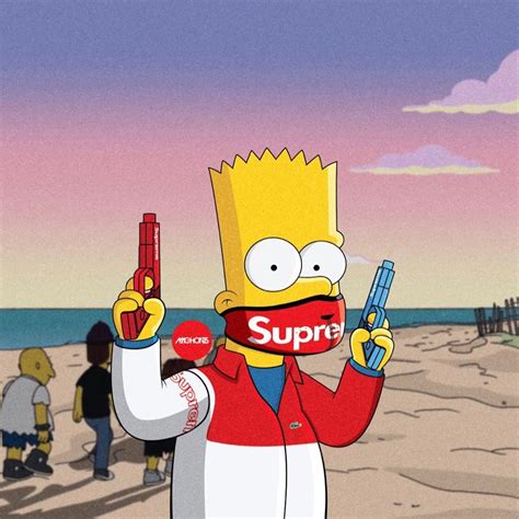 Supreme Bart Simpson Wallpapers Top Free Supreme Bart