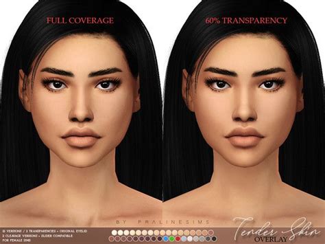 Pralinesims Tender Skin Overlay Female The Sims 4 Skin Sims 4