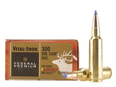 Federal Premium Vital Shok Ammo 300 Winchester Short Mag Wsm 180