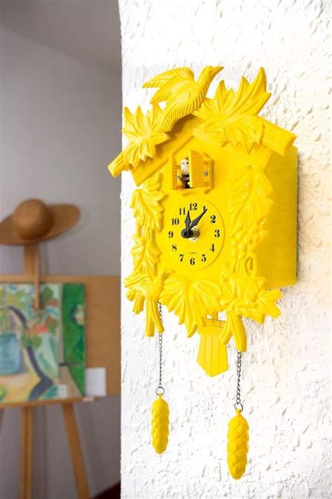 Walplus Yellow Cuckoo Clock In Yellow Cuckoo Clock Clock Wall Clock