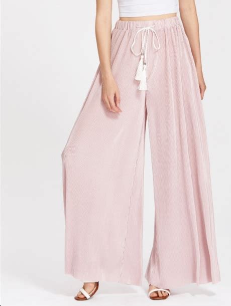 Pants Girly Pink Wide Leg Pants Comfy Cute Boho Flowy Wheretoget