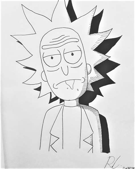 Shop arteza for real brush pen essentials bundle. ArtStation Rick Sanchez Ron C. | Rick and morty drawing ...