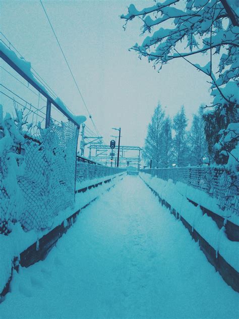 Winter trainway | Instagram photo, Instagram, Blue aesthetic