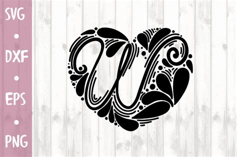 Letter W Svg Cut File By Milkimil Thehungryjpeg