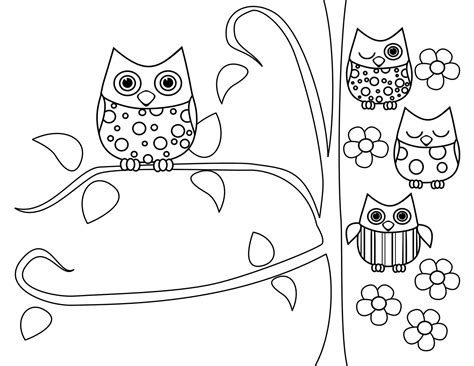 Cute Owl Coloring Pages - Coloring Home
