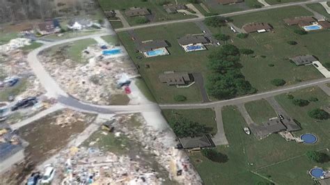 Aerial Images Show Before And After Tornado Damage