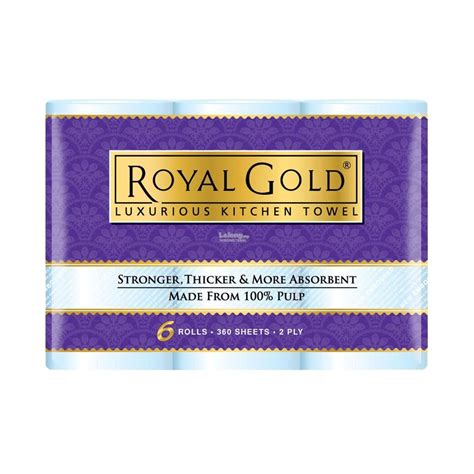 Shop target for bath towels you will love at great low prices. Royal Gold Kitchen Towel 6 Roll - Buy Online at Thulo.Com ...