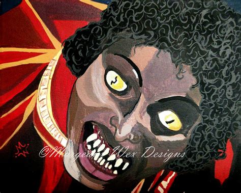 Thriller Horror Art Print Michael Jackson Werewolf Inspired Etsy Uk