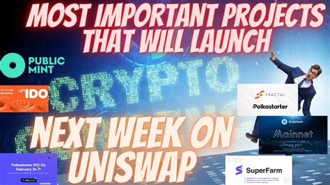 Review this list daily to stay on top of the exponentially growing cryptocurrency & blockchain ecosystem. Upcoming projects from crypto industry from next week ...
