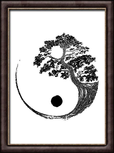 Yin Yang Bonsai Tree TÉlÉchargement InstantanÉ Japonais Etsy Arte Yin