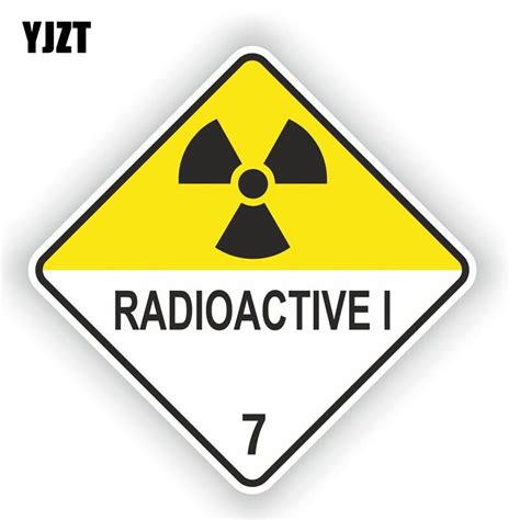 Yjzt 125cm125cm Car Styling Radioactive I Warning Car Sticker Decal