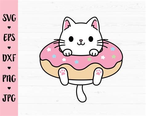 Kawaii Cat Donut Ubicaciondepersonascdmxgobmx