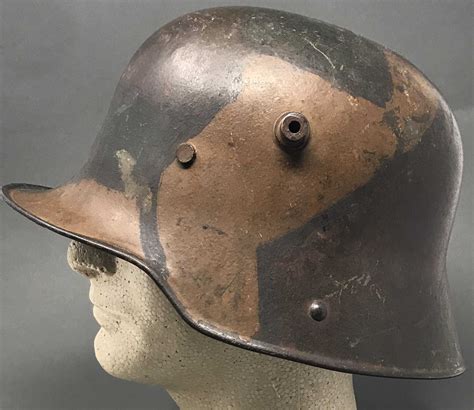 Original Wwi German Camouflage Helmet Stahlhelm M16 Ph