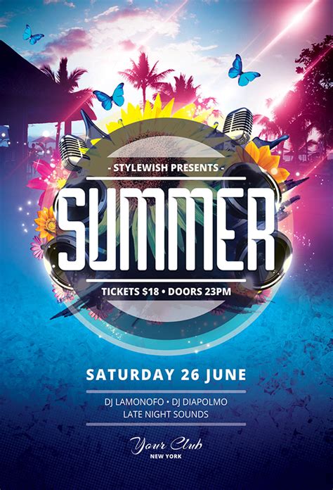 20 Creative Summer Flyers Poster Designs Graphics Design Graphic