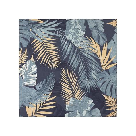 Arthouse Soft Tropical Navy Wallpaper From Wallpaper Co Online Uk