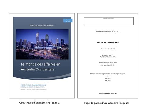Faire La Couverture Dun Mémoire Conseils Et Exemples