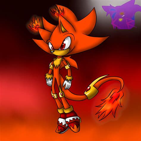 Burning Sonic The Red Chaos Emerald Re Drawn By Sonicsonic1 On