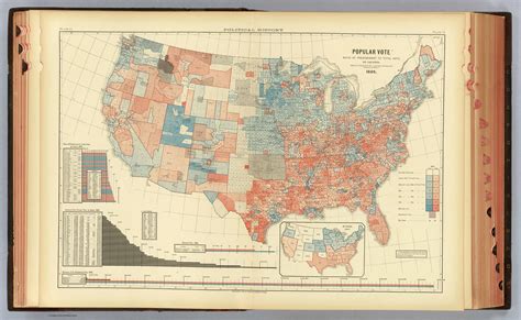 Scribners Map Of The Us 1880 Presidential Election 1st Redblue