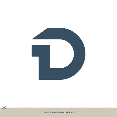 D Letter Icon Vector Logo Template Flat Design Download Free Vector