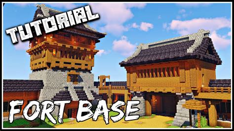 How To Build A Japanese Fort Base Minecraft Tutorial Youtube