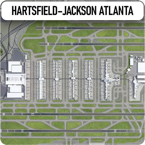 Internationaler Flughafen Hartsfield Jackson Atlanta Atl 3d Modell