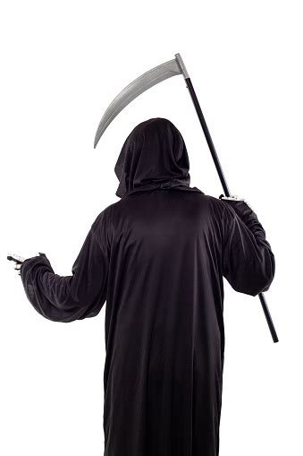 Grim Reaper Ghost Coming Out Of The Foggy Mist Stock Photo Download