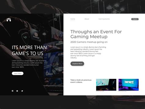 Gaming Website Ui Design Concept Uplabs