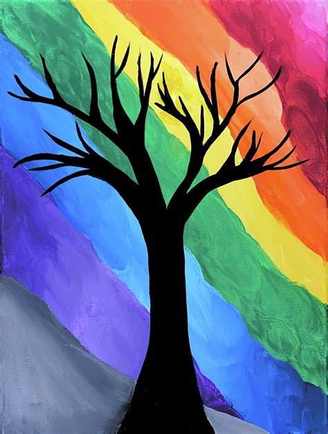 Rainbow Tree Painting By Katherine Paddock Fine Art America