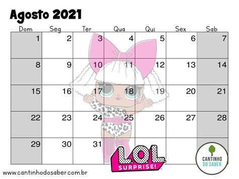 Dê uma olhada em nossos 2021 calendário. Calendário 2021 da LOL Surprise para imprimir e baixar ...