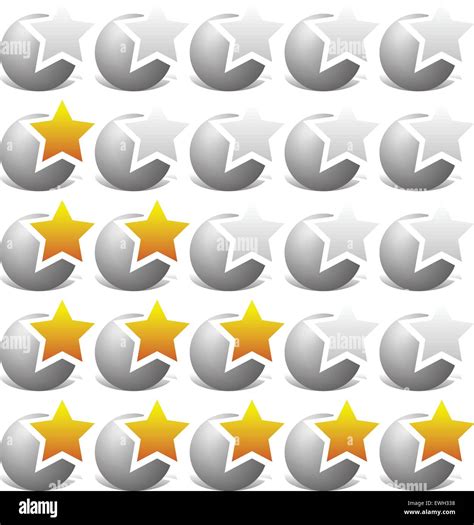 Vector Illustration Of A Star Rating Template For Review Customer