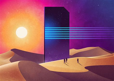 Neowave Abstract Landscapes And Giant Monuments Inspired By Science