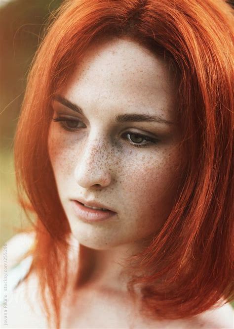 Portrait Of A Beautiful Ginger Haired Woman By Jovana Rikalo