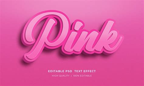 Premium Psd Pink Text Effect Mockup
