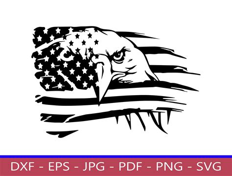 Distressed American Eagle Flag Svg Png Clipart Etsy
