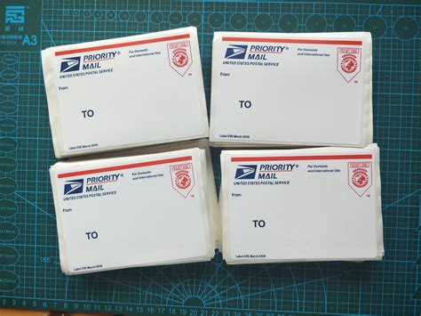 Free Shipping 50pcs100pcs Red Map Usps Priority Mail Eggshell Sticker