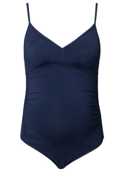 One Piece Padded Bra Maternity Swimsuit In Blue By Esprit