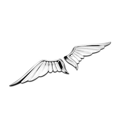 3d angel wings style car auto motorcycle truck body side rear emblem badge decal stickers
