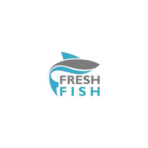 Fresh Fish Logo Abstract Fish Icon Isolated On White Background Stock