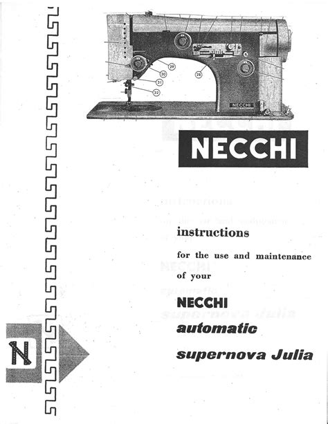 Necchi Automatic Supernova Julia Manual Sewing Machine Enlarged Hard