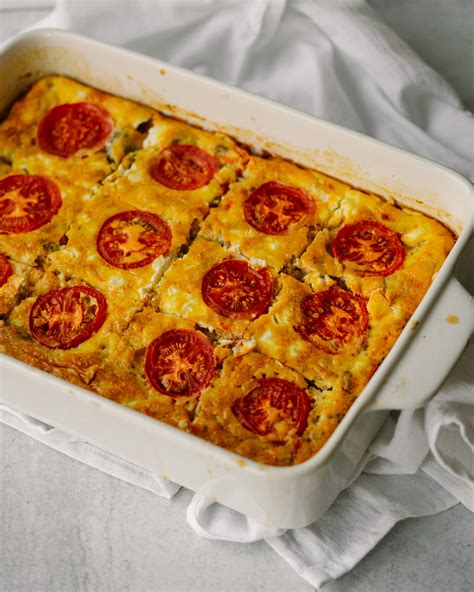 Turkey Sausage Tomato And Goat Cheese Breakfast Casserole — Mad About Food