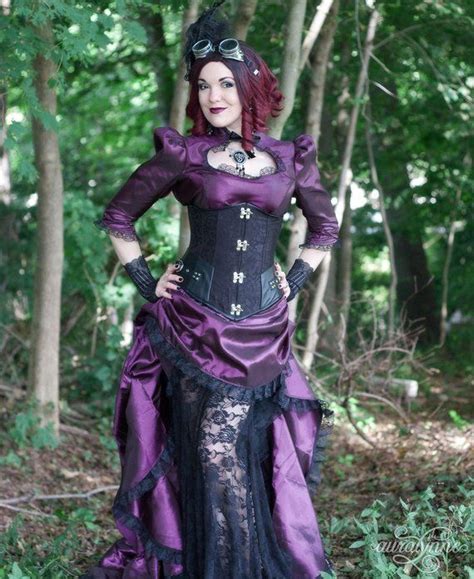 Purple Steampunk Dress Victorian Vagabond Saloon Girl Etsy